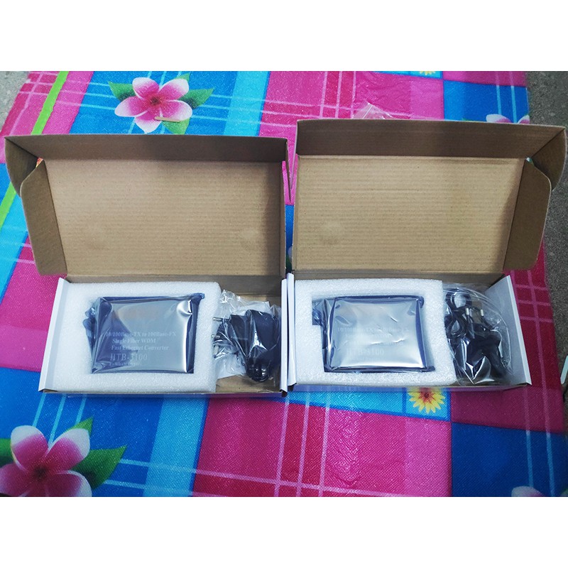 Combo 3 Cặp 2 Converter quang NetLink HTB 3100 AB kèm Nguồn 5v2a