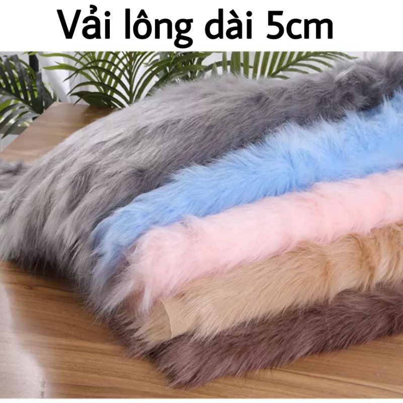 Vải lông dài 5cm may tóc doll Kpop