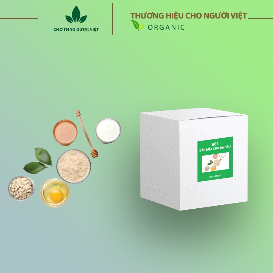 Set 10 loại bột cho da dầu (Bột hữu cơ, kiể, soát bã nhờn, kiềm dầu, dưỡng da, chống lão hóa) - Chợ Thảo Dược Việt