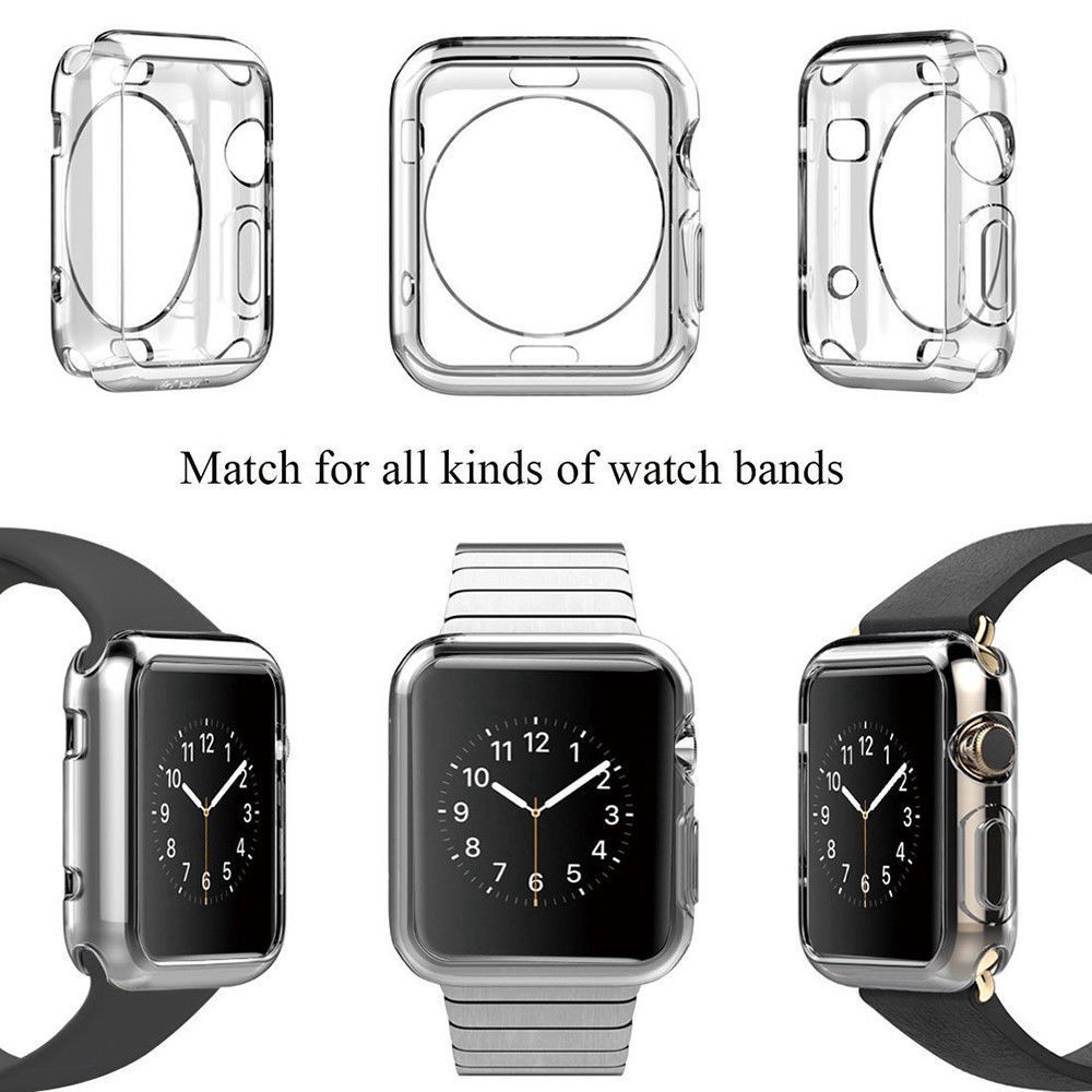 Khung TPU trong suốt bọc bảo vệ cho đồng hồ thông minh iWatch Series 4 40mm/44mm