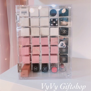 Tủ son đựng 35 thỏi chất liệu acrylic trong suốt giả thuỷ tinh