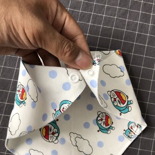 Set 5 Yếm Cotton 2 Lớp Cài Nút Cho Bé