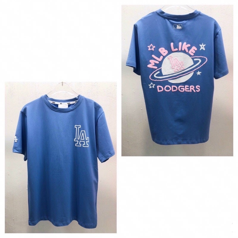 Áo Phông MLB Like 21 Planet Short Sleeve T-Shirt New York Doggers Blude Màu xanh Size M, L.