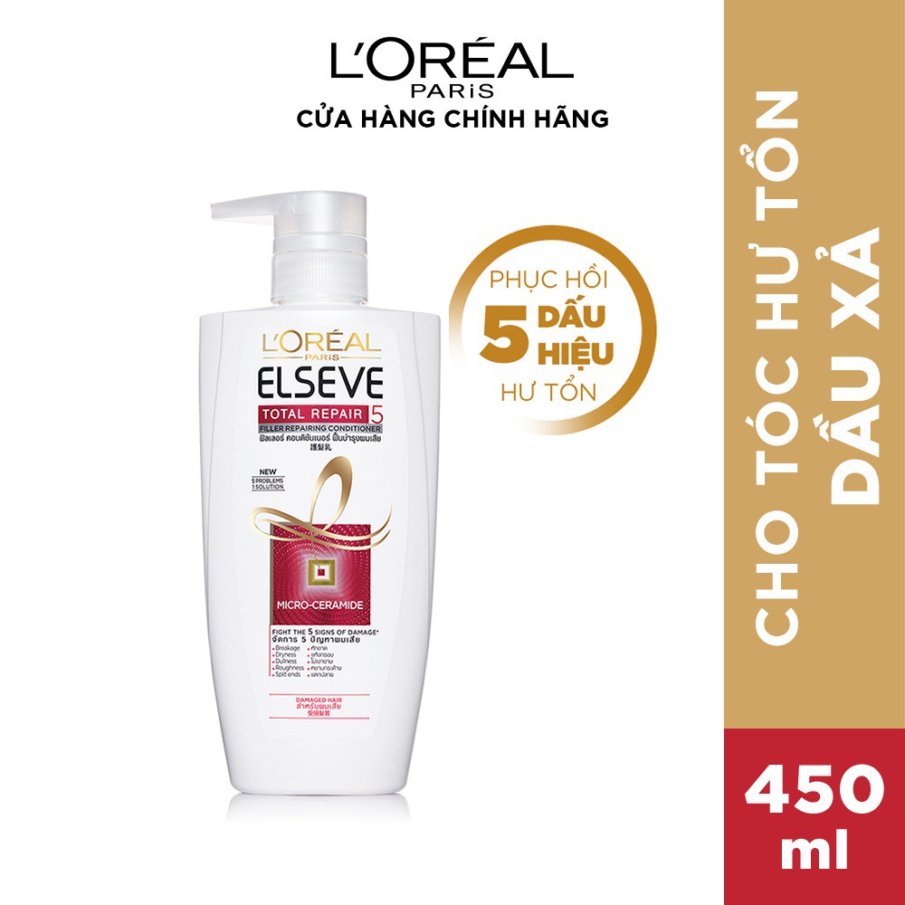 Dầu xả Phục Hồi Tóc L'oreal Paris Elseve Total Repair 5 Repairing Conditioner 165ml / 325ml | BigBuy360 - bigbuy360.vn