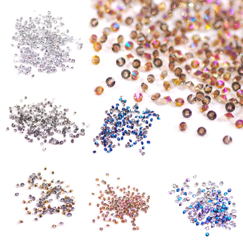 Set 1440 Hạt Kim Cương Giả Nhiều Màu Đính Móng Tay DIY