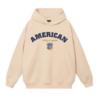 Hoodie basic in american trước ngực đơn giản cực đẹp