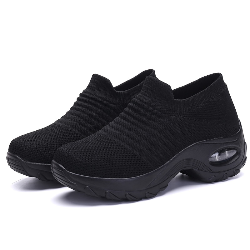 Women Sneakers Shoes Autumn Flat Slip on Platform Tenis for Women Breathable Mesh Sock Sneakers Shoes Zapatos De Mujer