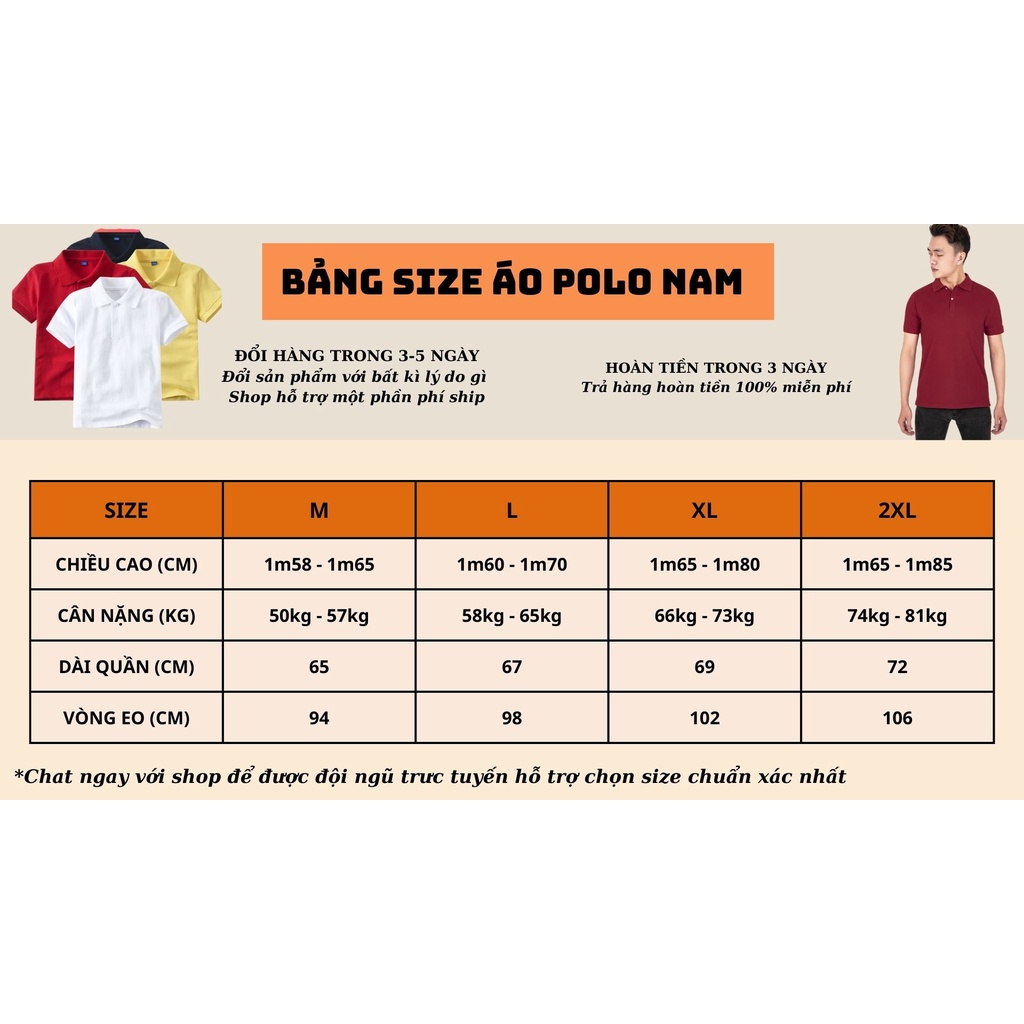 Áo Polo nhiều màu vải cá sấu thấm hút mồ hôi tốt, Áo thun nam vải Cá sấu