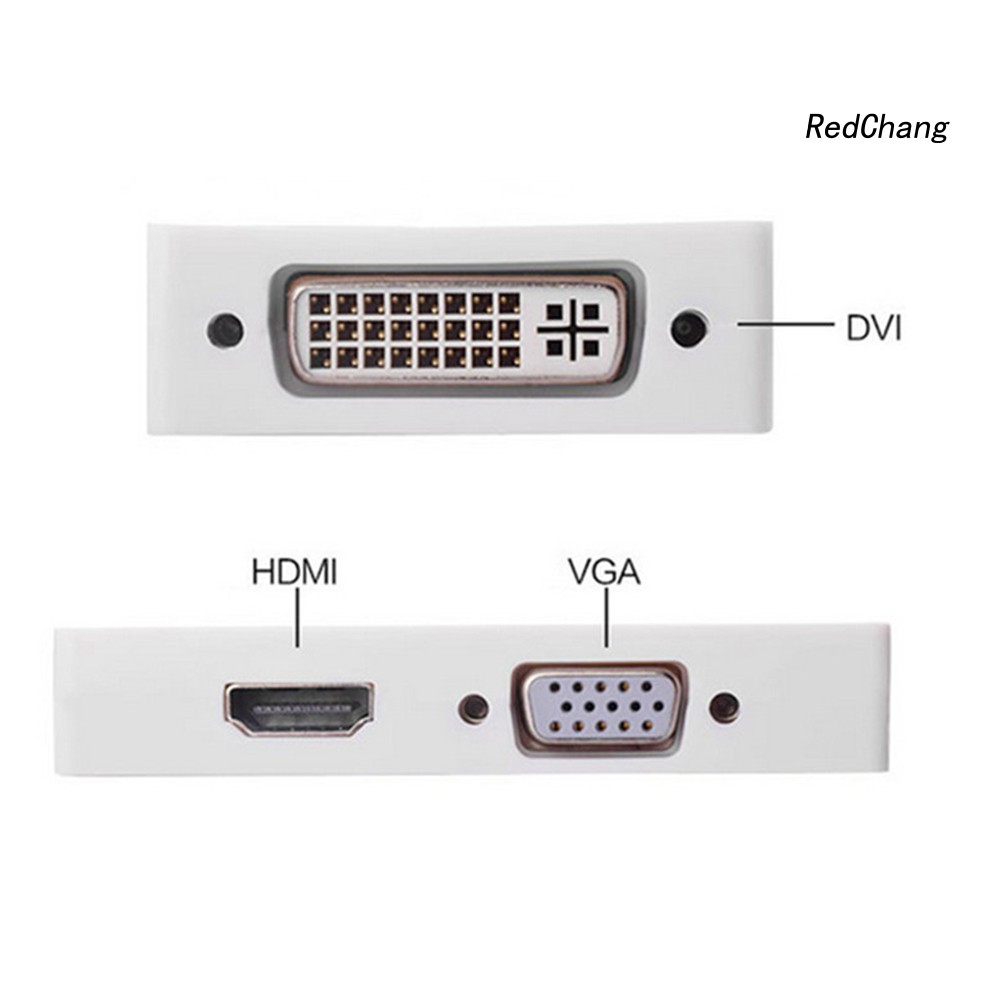 Đầu chuyển đổi 3 trong một dễ mang theo từ cổng kết nối màn hình mini Thunderbolt sang HDMI VGA DVI