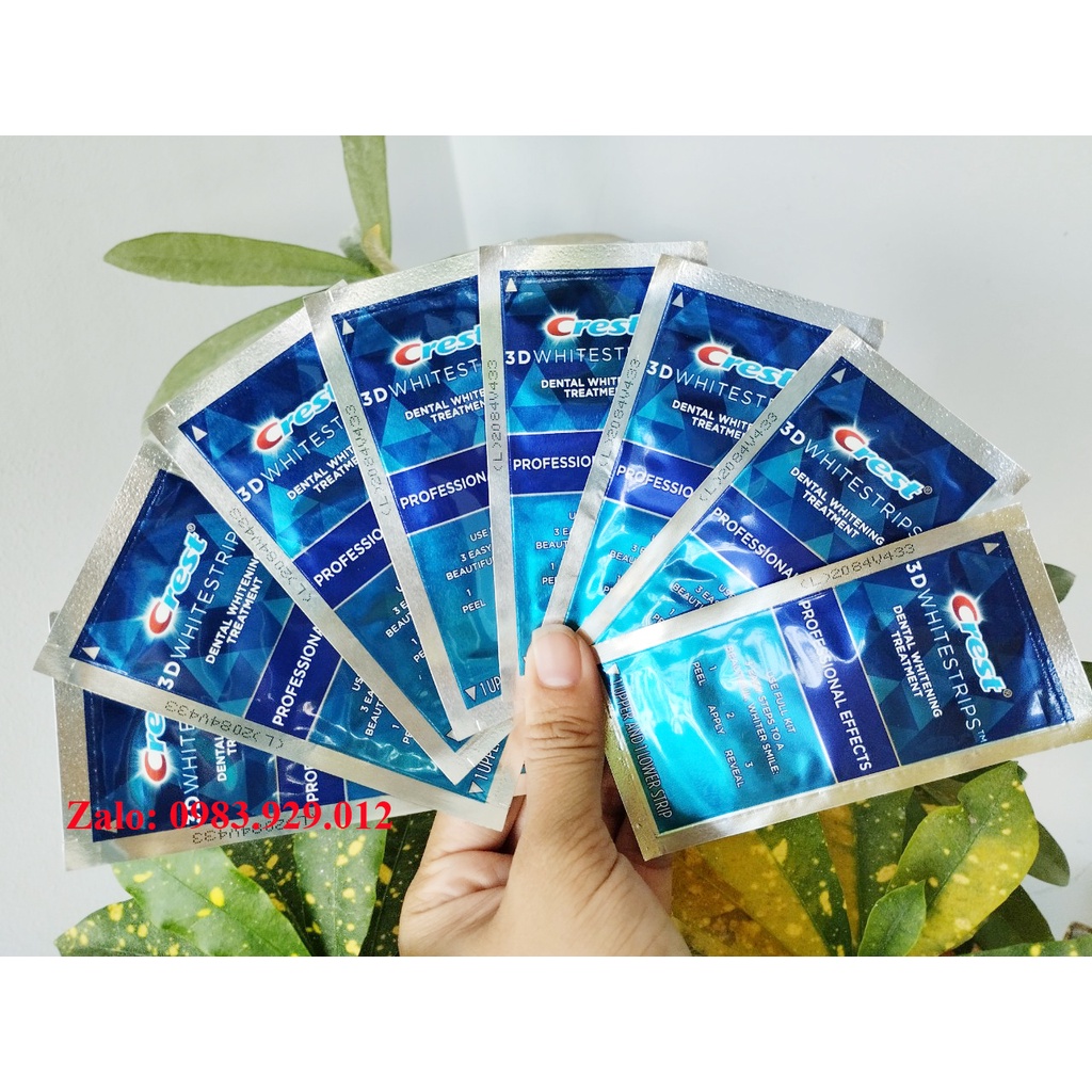 Miếng dán trắng răng Crest Professional Effects 3D Whitestrips