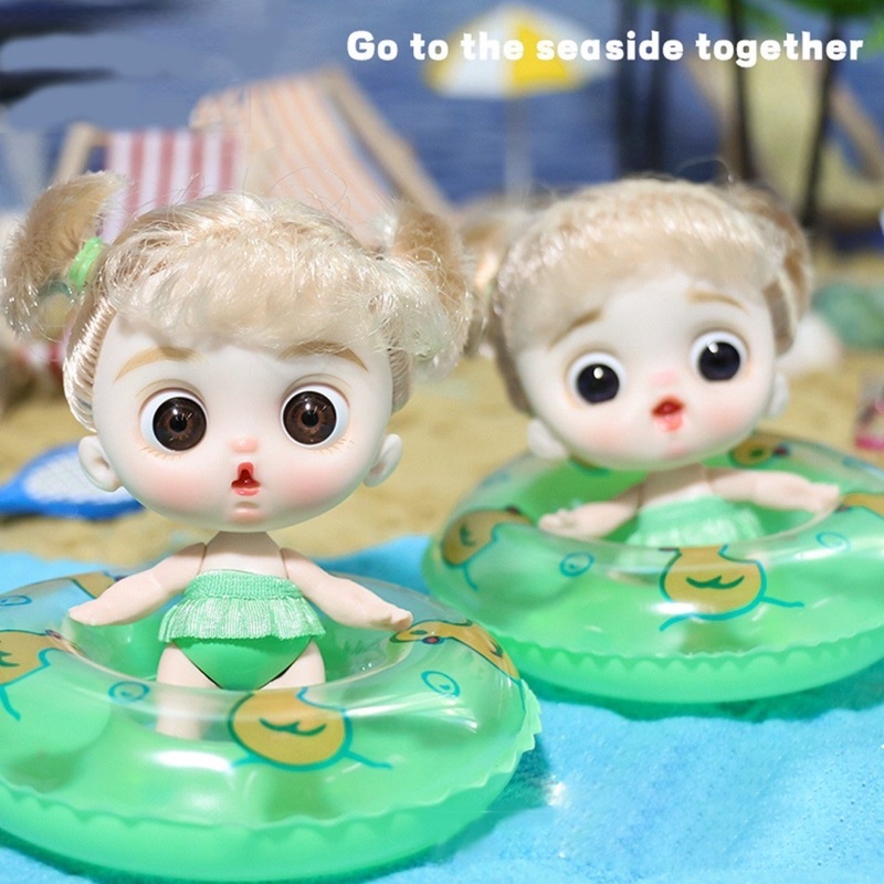 Búp bê sơ sinh mini dễ thương kèm phao 11cm ob11 có 5 khớp đồ chơi quà tặng sinh nhật cho bé gái trang trí nhà cửa