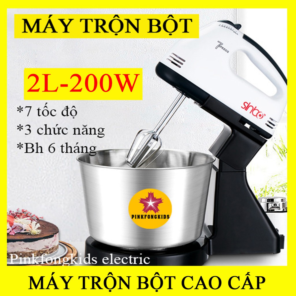 [ 200W -2L] Máy trộn bột, nhào bột, nhồi bột, khuấy bột, đánh trứng | Hàng xuất Nga Bh 6 Tháng