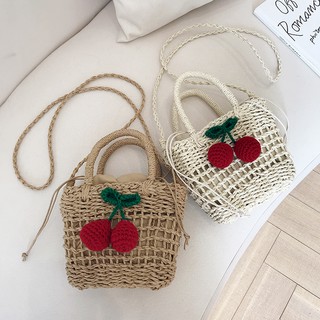 Túi hộp đan cói Cherry Labonia