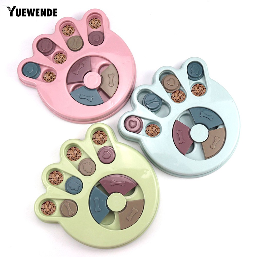 YUE ✻ Pet Dog Puppy Hexagon Paw Round Feeder Feeding Training Interactive Puzzle Toy