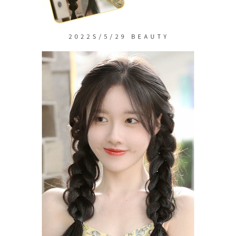 Tóc giả MISS FANCY thắt bim 2 bên 60cm dễ thương xinh xắn