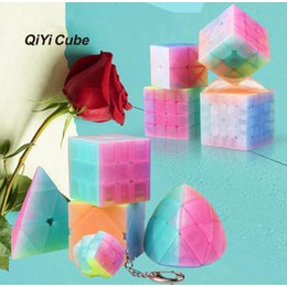 [Mã LIFE0503TOYS giảm 10% đơn 0Đ] Rubik 2x2 3x3 4x4 5x5 Pyraminx Square-1 Skewb Mastermorphix Keychain - QiYi Jelly Cube