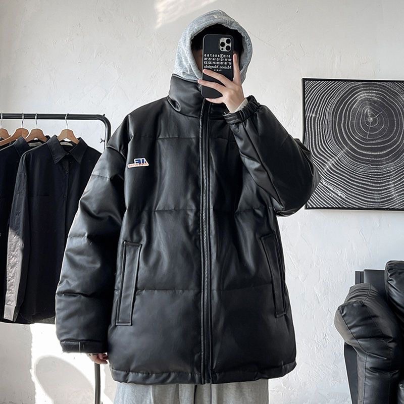 Áo Phao Nam Xuất Khẩu,Chất Siêu Đẹp, Áo Khoác Nam Da Kết Hợp Mũ Nỉ Cực Ấm Jean Store k02