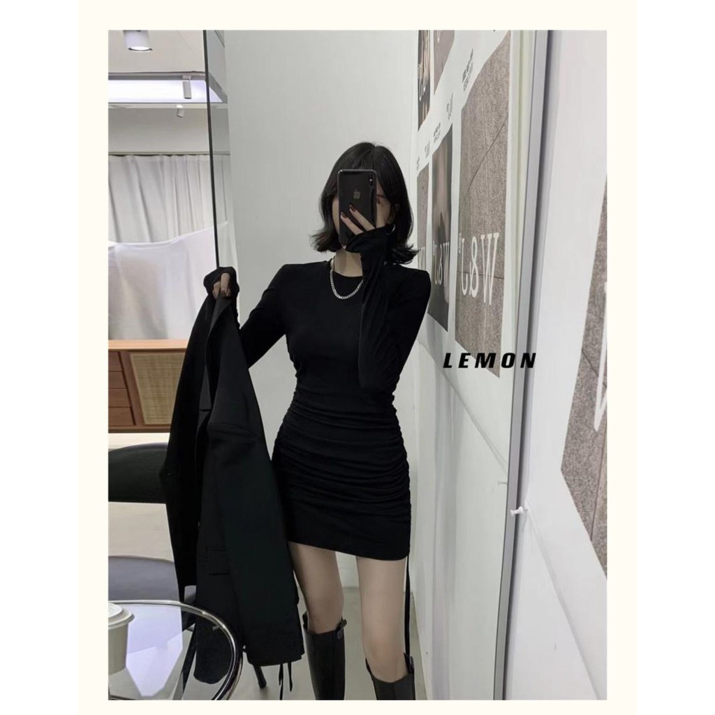 váy dây rút len díp,váy rút hai bên eo,váy body siêu hot