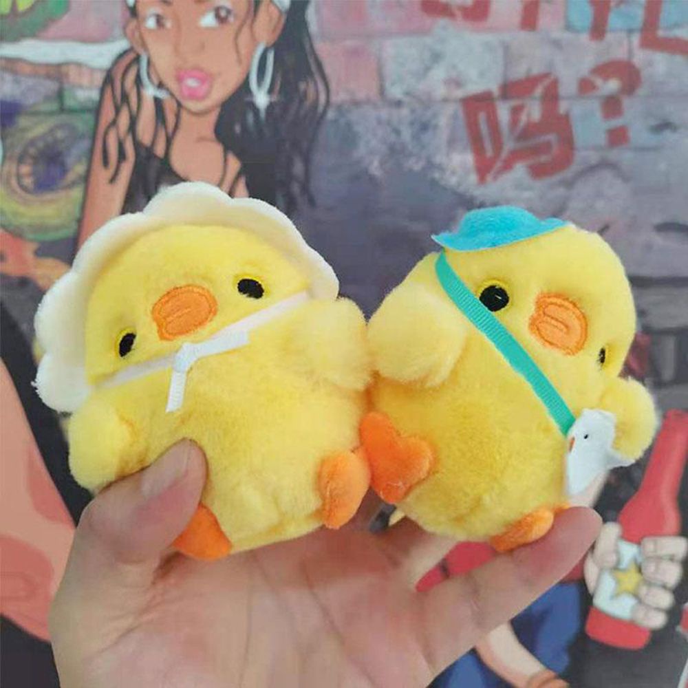Thú nhồi bông hình gà con mini dễ thương có gắn móc khóa làm quà tặng giáng sinh