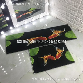 Thảm bếp- thảm chân giường (hoạ tiết bàn chân sỏi đá)