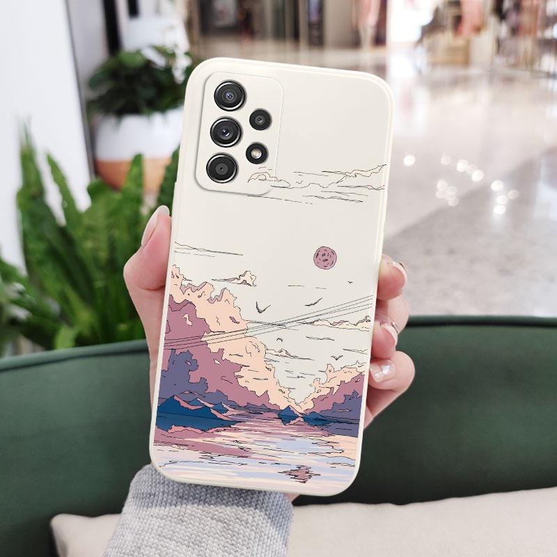 Ốp Điện Thoại Họa Tiết Phong Cảnh Anime Cho Samsung Galaxy A72 A52 A52S A42 A32 4G 5G