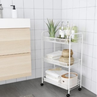 Kệ 3 tầng có bánh xe đa năng Hornavan Ikea - kệ Spa - kệ Bỉm sữa