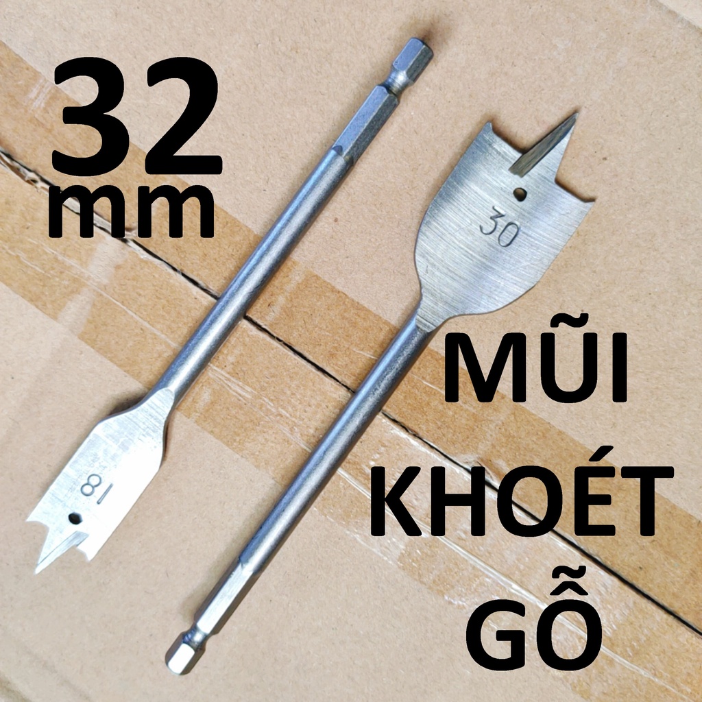 MŨI KHOAN KHOÉT GỖ ĐUÔI CÁ 32mm