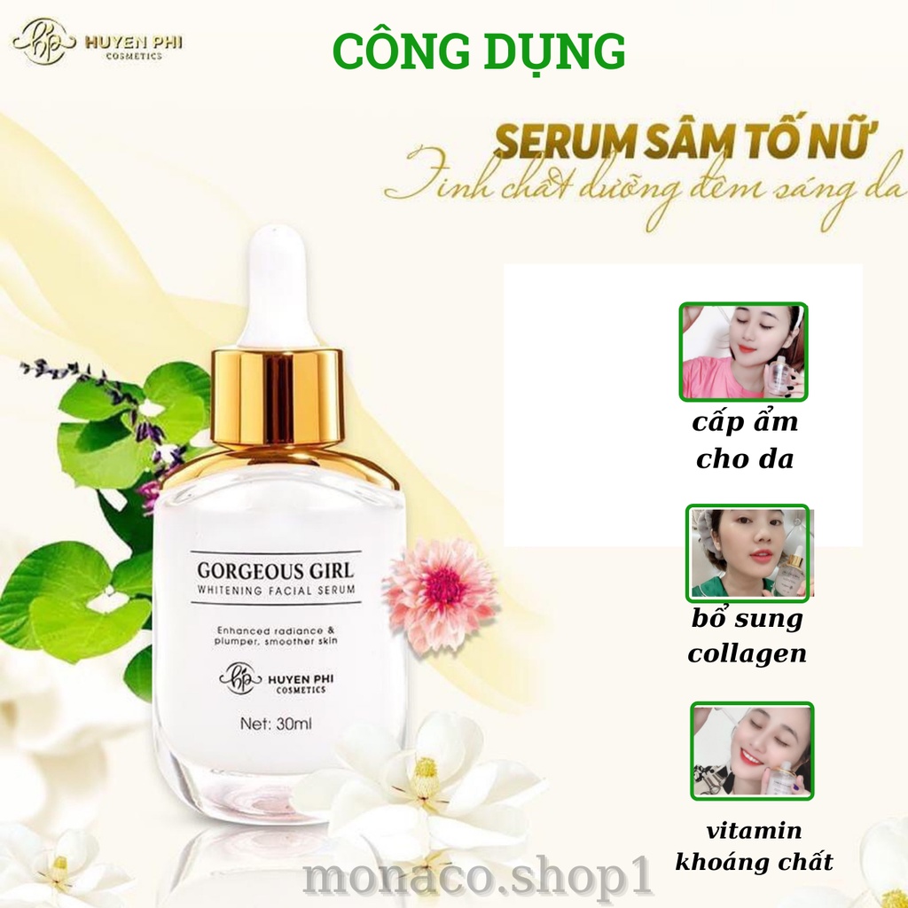 Serum sâm tố nữ Huyền Phi cấp ẩm trắng da tăng độ đàn hồi