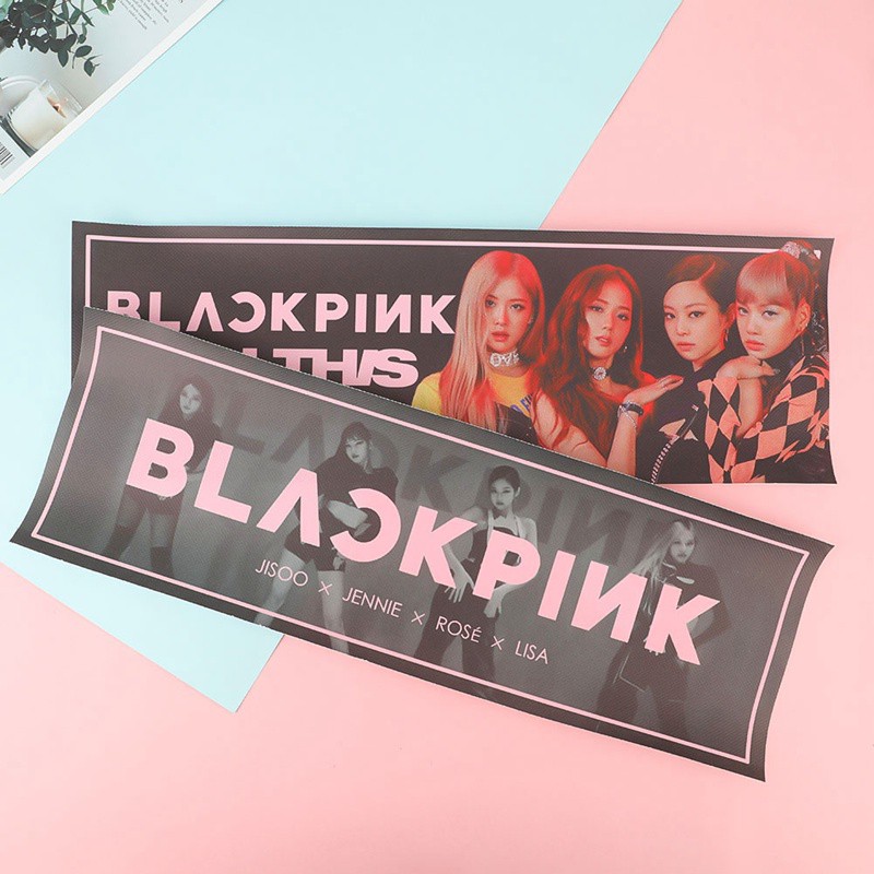 Tấm poster vải treo trang trí in hình nhóm nhạc KPOP blackpink