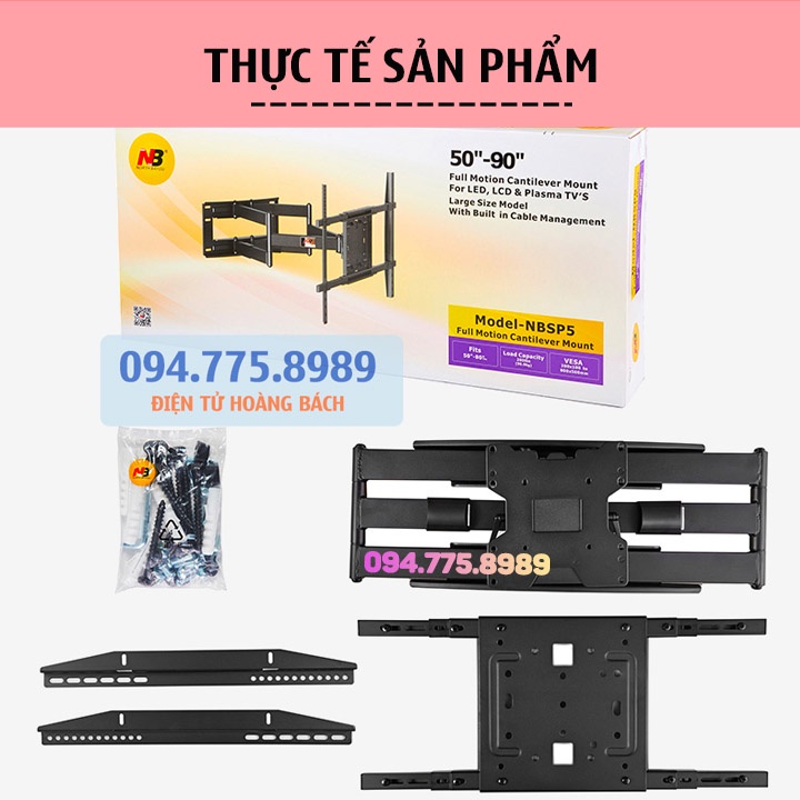 #SP5 / Giá treo tivi xoay đa năng NB SP5 50 - 90 Inch / Khung treo tivi xoay cao cấp - Chính hãng North Bayou