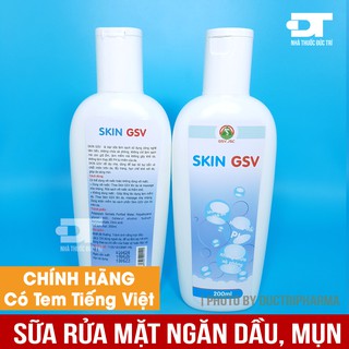 Sữa Rửa Mặt Skin GSV 200ml - Dành Cho Da Dầu Mụn, Nhạy cảm
