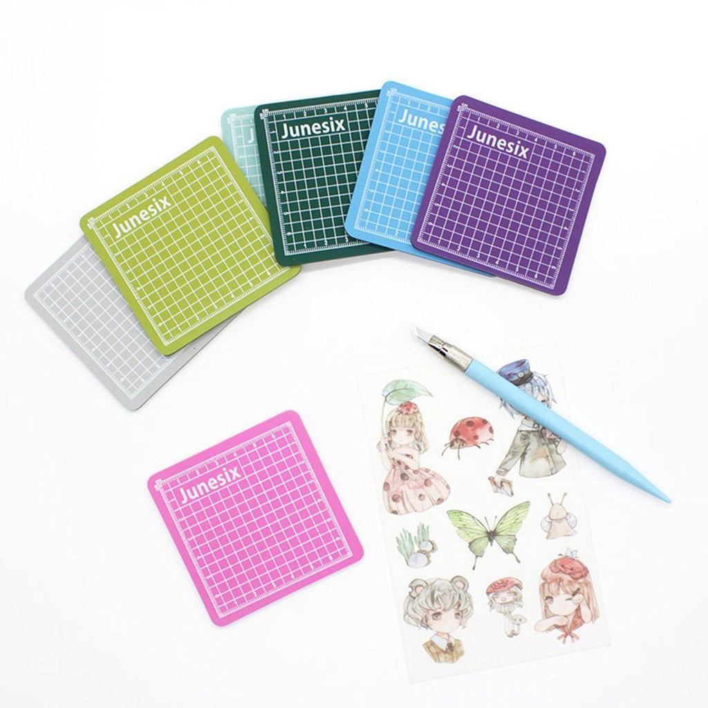 ELEGANT Tấm Lót PVC 8x8cm Hỗ Trợ Chạm Khắc Thủ Công Nghệ Thuật
