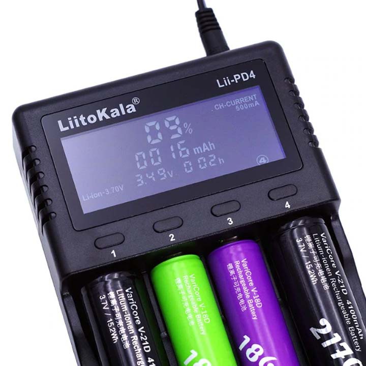 Sạc pin và kiểm tra Pin LiitoKala Lii-PD4 Sạc thông minh
