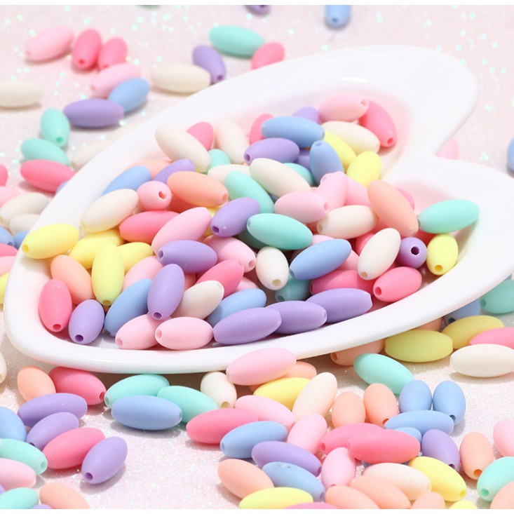 Set 30 hạt xâu làm trang sức nhiều màu sắc 15MM