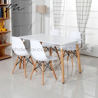 [Giao Nhanh 2h HCM] Ghế dựa chân gỗ màu trắng Eames