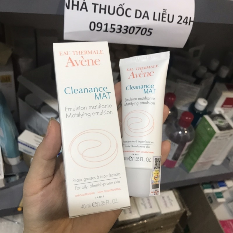 Nhũ tương giảm nhờn mụn da nhạy cảm Avene Cleanance Mat Emulsion 40ml