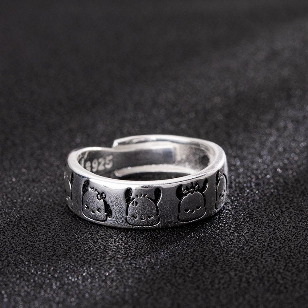 Nhẫn Hở Họa Tiết Cún Kirby Dễ Thương Có Thể Điều Chỉnh Làm Quà Tặng Cho Bạn Gái / Học Sinh / Bé Trai