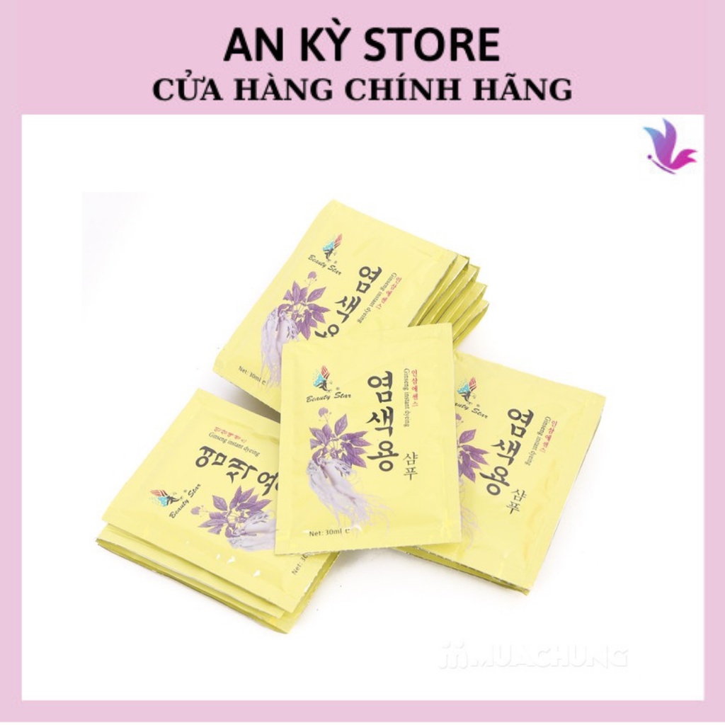 Combo 10 gói Dầu Gội Đen Tóc Thảo Dược Beauty Star Hàn Quốc