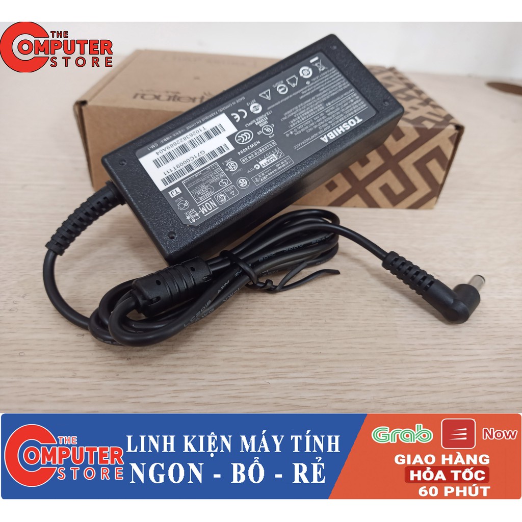 Sạc Laptop Toshiba 19V - 3.42A - 65W Kèm dây nguồn ( Adapter Toshiba 19V - 3.42A ) | FREESHIP ĐƠN TỪ 50K