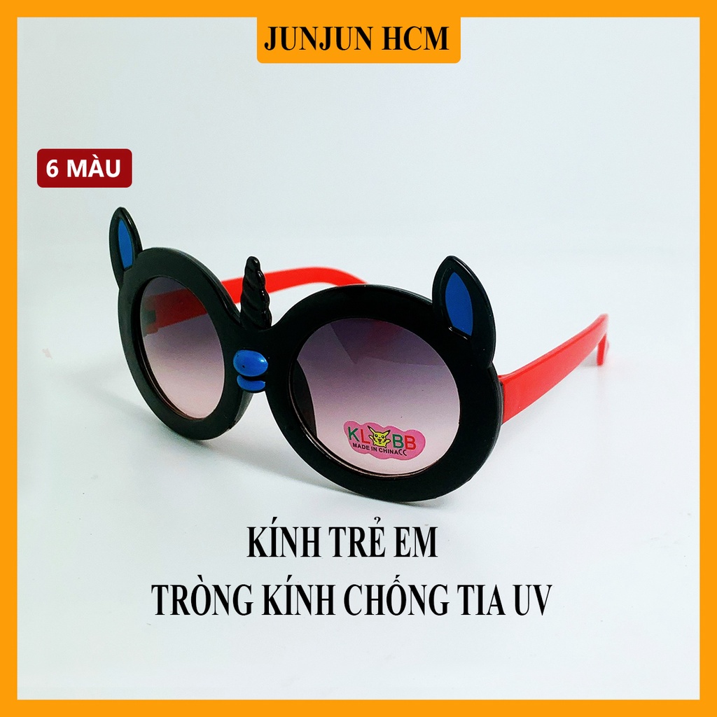 Kính mát trẻ em gọng nhựa hình dáng ngộ nghĩnh phù hợp bé trai và bé gái từ 1 tới 5 tuổi JJ202210