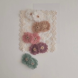 Kẹp tóc hoa cúc len