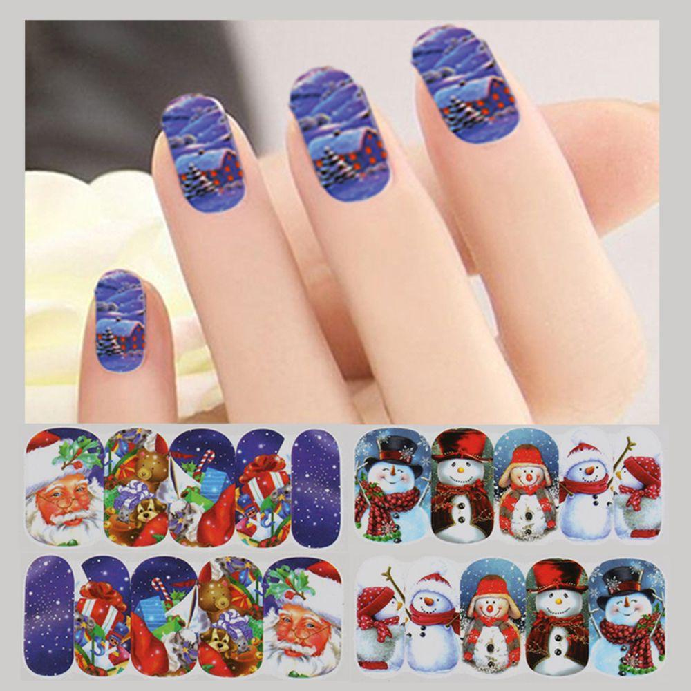 Set 12 Miếng Dán Trang Trí Móng Tay Nghệ Thuật Nhiều Họa Tiết Dành Cho Nữ