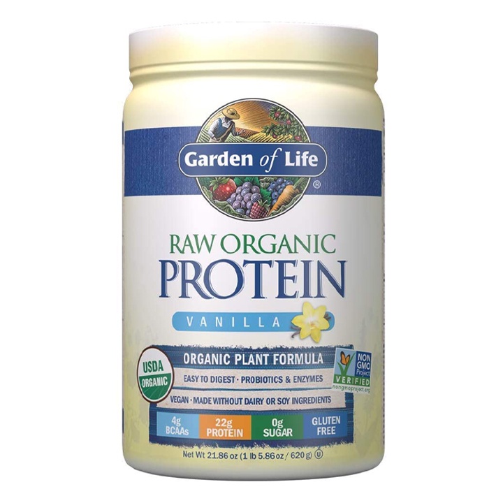 Bột pha sữa hữu cơ Garden of life Raw Organic Protein