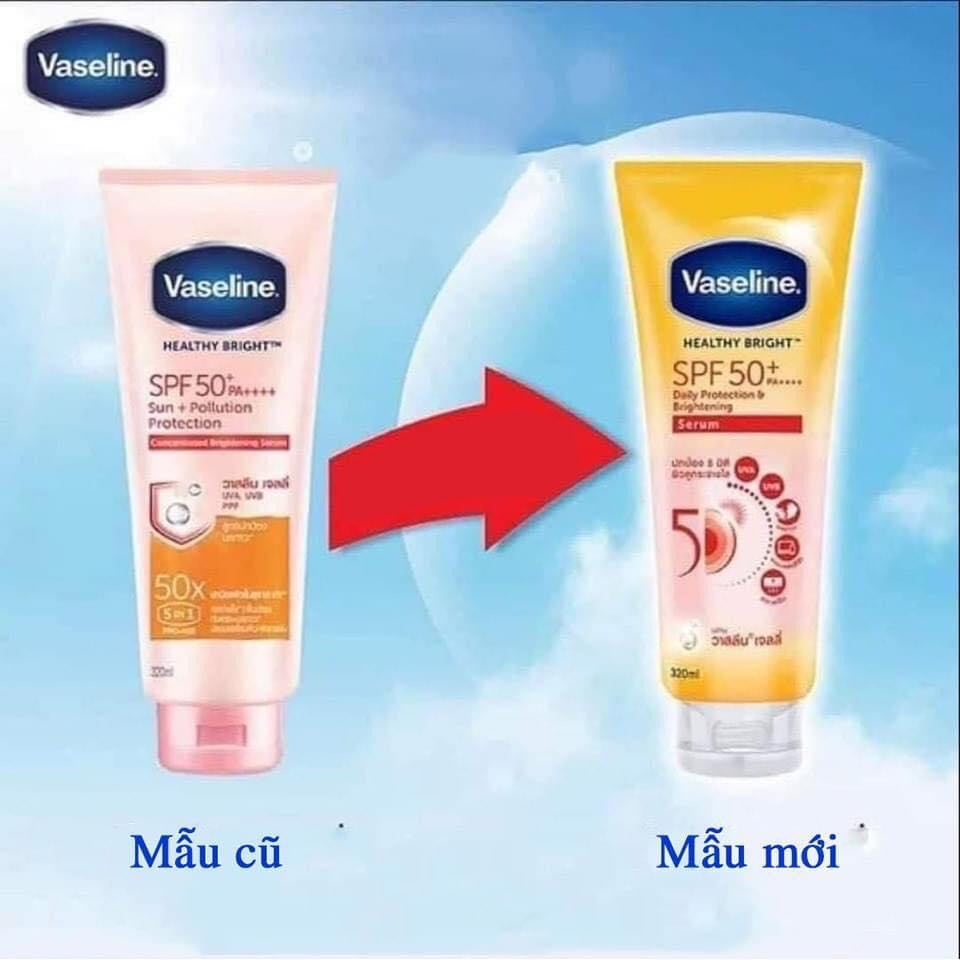 Dưỡng thể chống nắng Vaseline 50X Healthy Bright SPF50+ PA++++