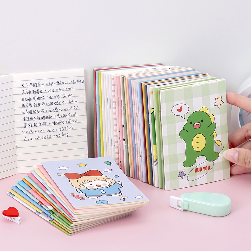 Set 1/3 Sổ Tay Cỡ Nhỏ Họa Tiết Hoạt Hình Dễ Thương