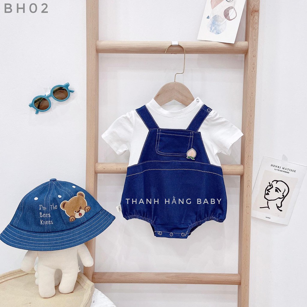 Body Yếm Cho Bé, Body Liền Áo Mặc Đi Chơi Cho Bé Thanh Hằng Baby 7 Đến 15 Kg