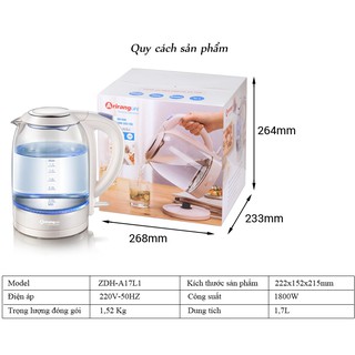 Ấm siêu tốc ArirangLife ZDH-A17L1 1.7L