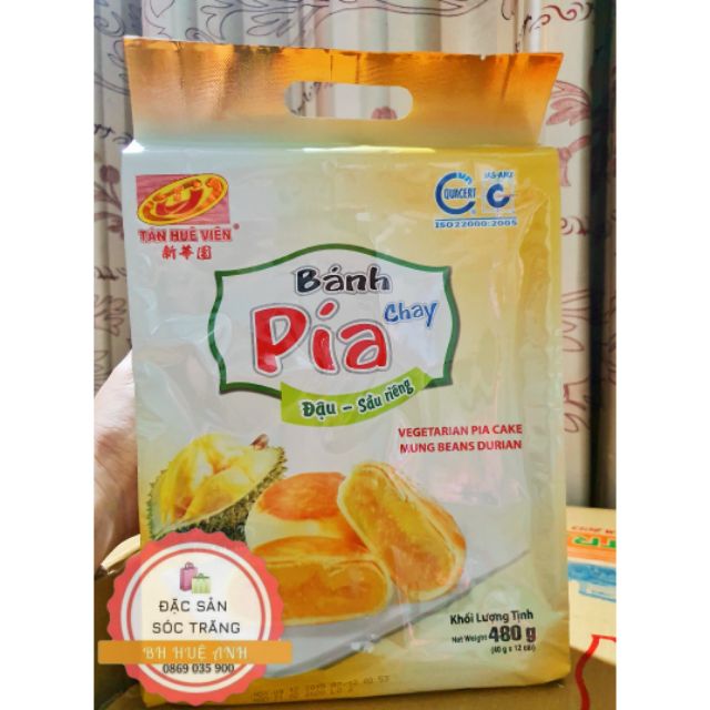 Bánh Pía Kim Sa Đậu Sầu Riêng Chay Túi 12 Cái