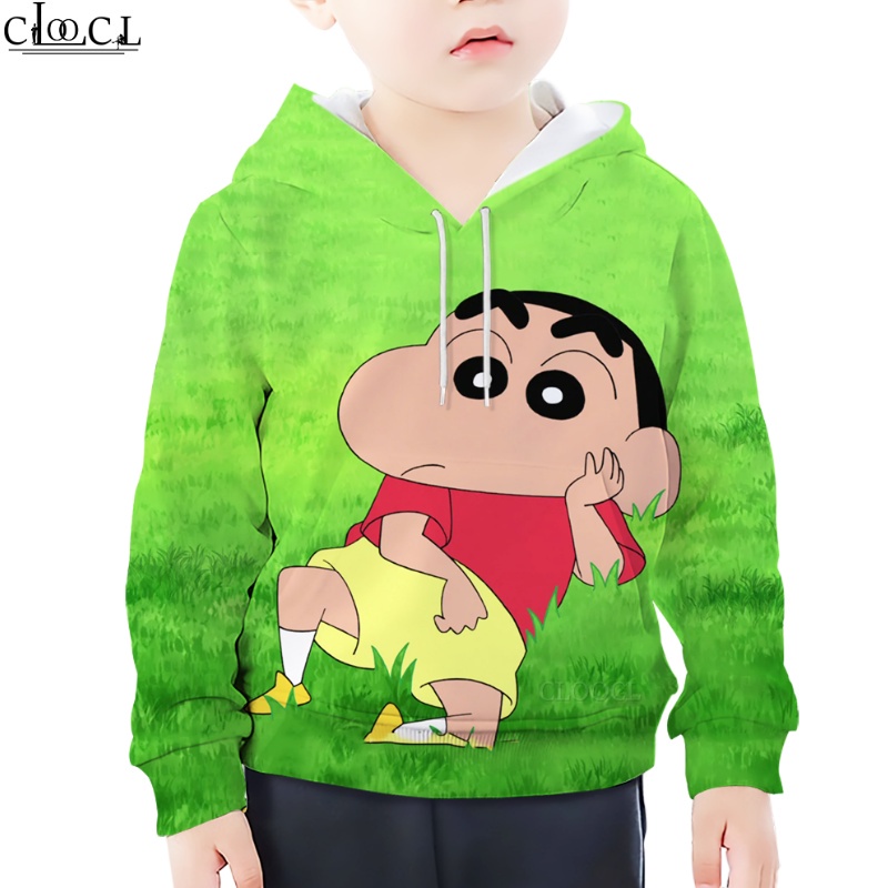 Áo Hoodie In Hình Cậu Bé Bút Chì Shin Dễ Thương Thoải Mái Thời Trang Cho Bé