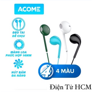 Tai nghe nhét tai acome aw01 âm thanh hd - mic đàm thoại - hàng chính hãng